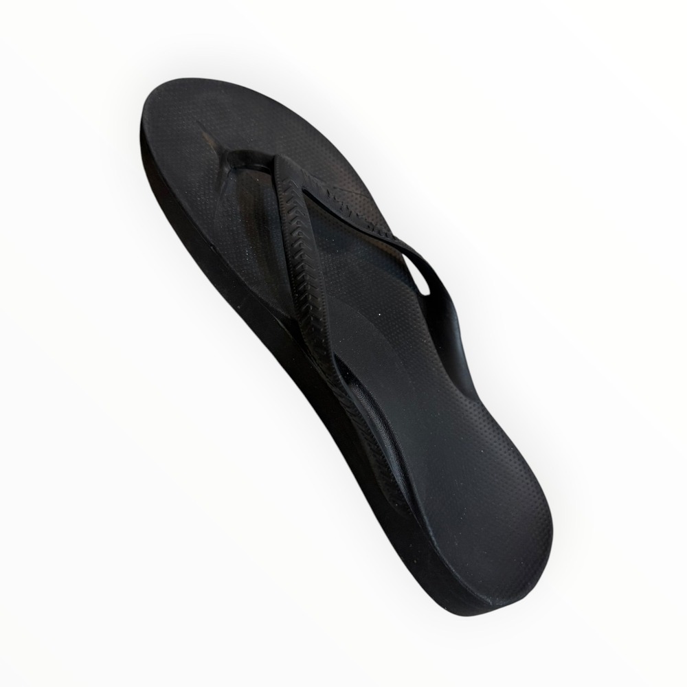Archies Arch Support Flip Flops Black Orthotic Sandals Womens 9 Mens 8 - Picture 7 of 8